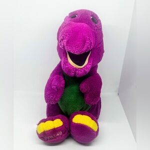 VTG 1992 Barney The Purple Dinosaur 14" Plush Dakin/Lyons Group